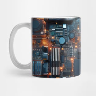 Cyber Circuit Cityscape Mug